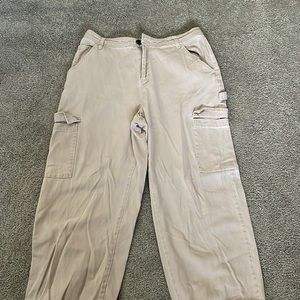 Tan colored Sandy Liang straight leg baggy jean